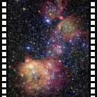 La bellissima e colorata  nebulosa N55