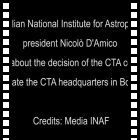 The INAF president Nicolò D'Amico talks about CTA HQ in Bologna