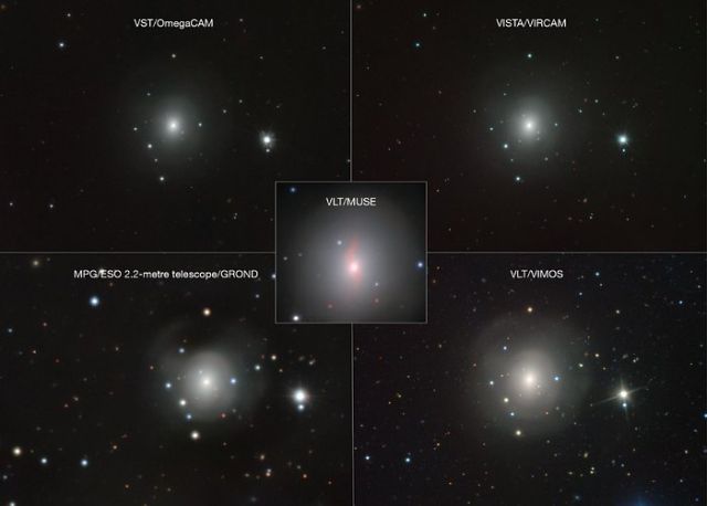 NGC 4993 e la kilonova osservate da vari strumenti dell'ESO